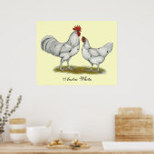 Poster Poulets blancs Austra (Cuisine)