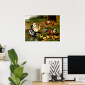 Poster Poulets, Canards Et Canards À La Ferme (Bureau à domicile)