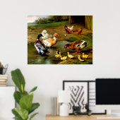 Poster Poulets, Canards Et Canards À La Ferme (Bureau à domicile)