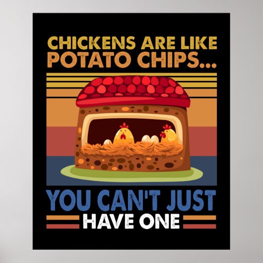 Poster Poulets comme des chips de pommes de terre Vous ne (Devant)