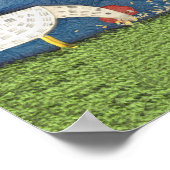 Poster Poulets dans le triage - photo diorama (Coin)