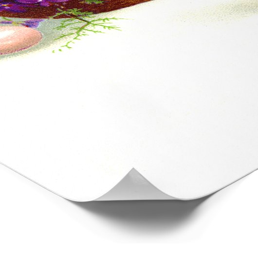 Poster Poulets de Pâques et oeufs (Coin)