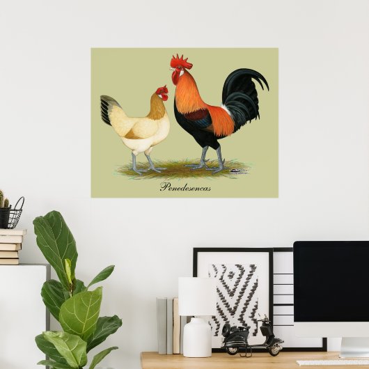 Poster Poulets de Penedesenca (Bureau à domicile)
