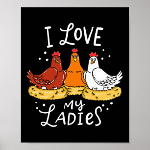 Poster Poulets de poulet Oeufs Fermier Drôle cadeau