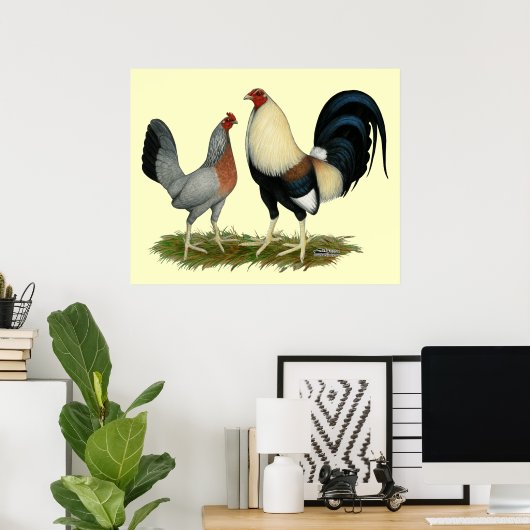Poster Poulets dorés (Bureau à domicile)