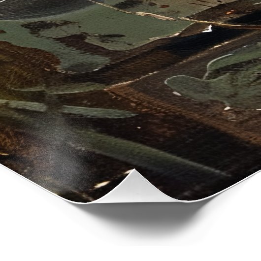 Poster Poulets et nids rustiques (Coin)