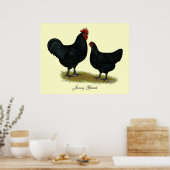 Poster Poulets géants Jersey (Cuisine)