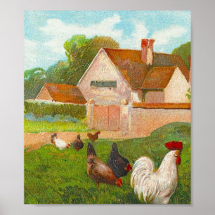 Poster Poulets vintages