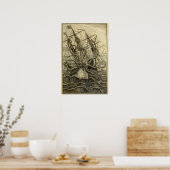 Poster Poulpe Géant Gravure Vintage 1801 (Cuisine)