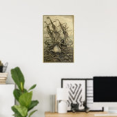 Poster Poulpe Géant Gravure Vintage 1801 (Bureau à domicile)