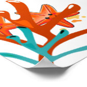 Poster Poulpe mignon aquatique océan Chambre Enfants Étoi (Coin)