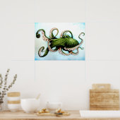 Poster poulpe verte (Cuisine)