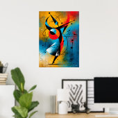 Poster Pouls Céleste – Mur Géométrique Abstrait Moderne (Bureau à domicile)