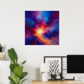 Poster Pouls de l'Infini Abstrait (Bureau à domicile)