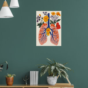 Poster Poumons en Fleur - Harmonie de la Nature et de la 