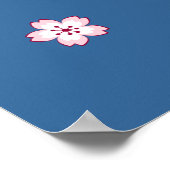 Poster Poupée blanche Kimono Kokeshi - mignonne Geisha Gi (Coin)