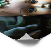 Poster Poupée dans le jardin succulent (Coin)