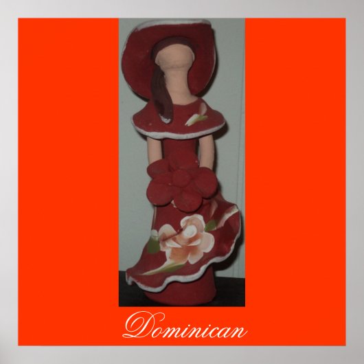 Poster Poupée dominicaine en céramique sans visage, Munec (Devant)