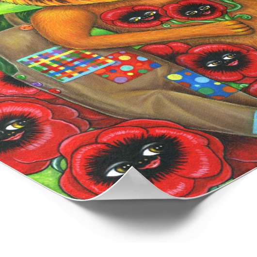 Poster Poupée Fille aux Grands Yeux & Amis Mignons (Coin)