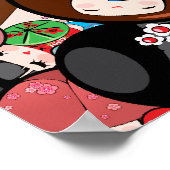 Poster Poupée japonaise Kokeshi - Imprimer (Coin)