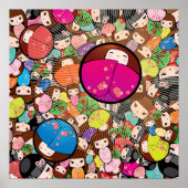 Poster Poupée japonaise Kokeshi - Imprimer (Devant)