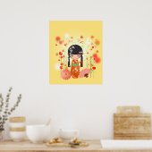 Poster Poupée Kokeshi (Cuisine)