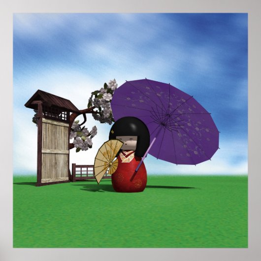 Poster Poupée Kokeshi (Devant)