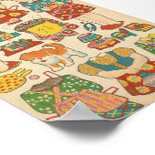 Poster Poupée papier vintage (Coin)