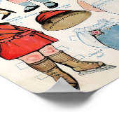 Poster Poupée papier vintage (Coin)