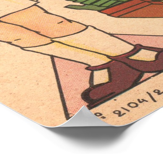 Poster Poupée papier vintage (Coin)