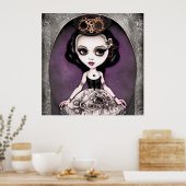 Poster Poupée princesse vintage Steampunk (Cuisine)