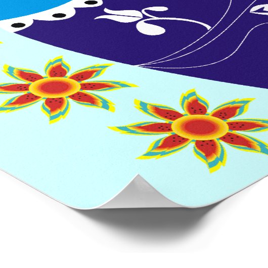 Poster Poupée Russe Matryoshka Dans Les Tournesols Affich (Coin)