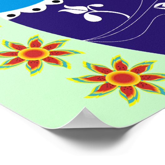 Poster Poupée Russe Matryoshka Dans Les Tournesols Affich (Coin)