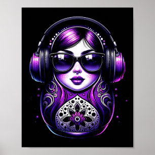 Poster Poupée russe Matryoshka Musique Russie Poupée russ