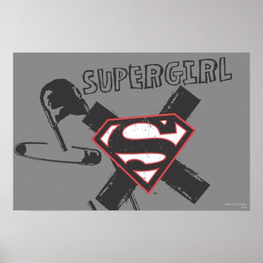 Poster Poupées de sécurité noire Supergirl (Devant)