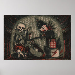 Poster Poupées déplaisantes : mauvais jack-in-the-box squ