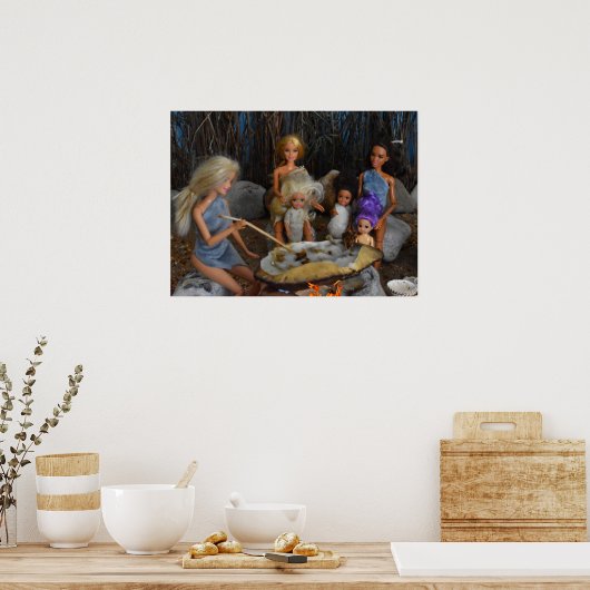 Poster Poupées préhistoriques. (Cuisine)