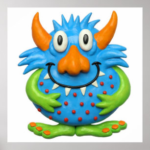 Poster Pouponnière de Baby shower de Monstre Doux