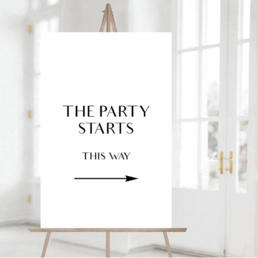 Poster Pour accéder au panneau du parti, Direction Flèche