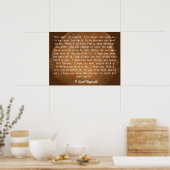 Poster Pour ce que ça vaut F. Scott Fitzgerald Citation (Cuisine)