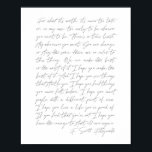 Poster Pour ce que ça vaut...F. Script Scott Fitzgerald<br><div class="desc">Pour ce que ça vaut, il n’est jamais trop tard ou trop tôt dans mon coque pour être qui vous voulez. -F. Script Scott Fitzgerald</div>