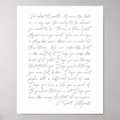 Poster Pour ce que ça vaut...F. Script Scott Fitzgerald (Devant)