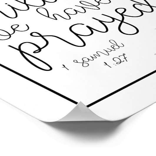 Poster Pour Cet Enfant, Nous Avons Prié. -1 Samuel 1:27 (Coin)