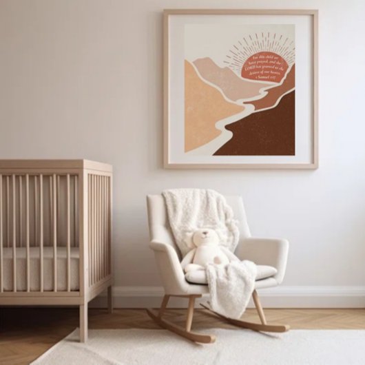 Poster Pour Cet Enfant, Nous Avons Prié Écriture Nursery 