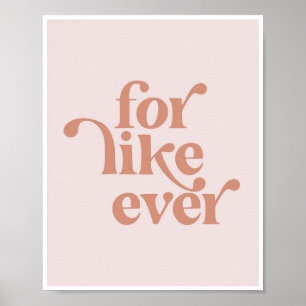 Poster Pour comme toujours Vintage police rose rétro