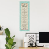 Poster Pour construire un amour durable - Aqua Damask Pea (Bureau à domicile)