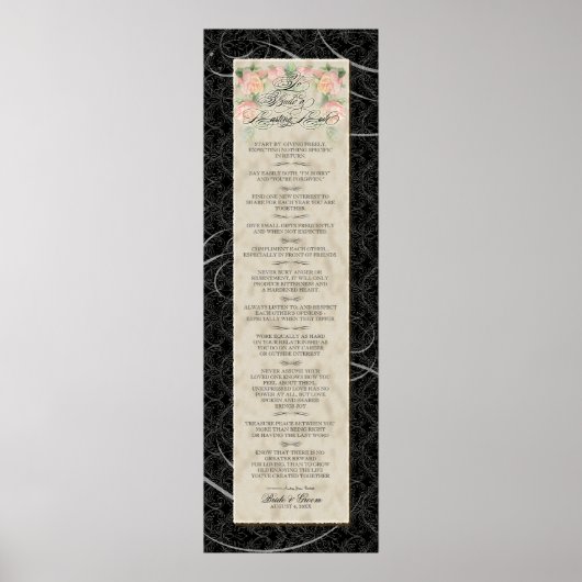 Poster Pour construire un amour durable - Noir Damask Pea (Devant)