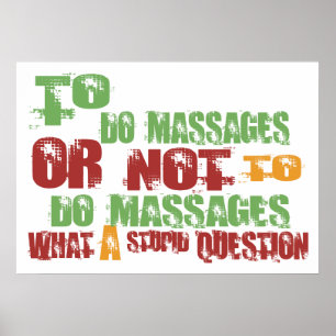 Poster Pour effectuer des massages