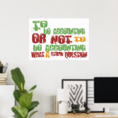 Poster Pour effectuer la comptabilité (Bureau à domicile)