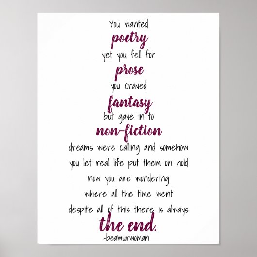 poster pour encadrer votre poésie (Devant)